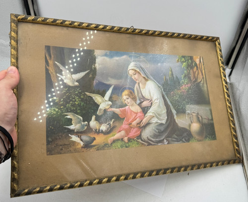 Altes maria bild madonna mit - bild,