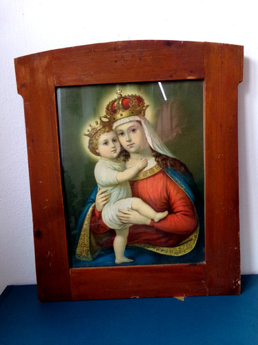 Altes heiligenbild maria - altes,