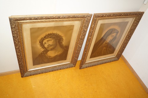 Zwei bilder jesus und maria - zwei,