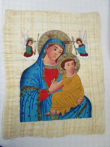 Papyrus bild maria mit - bild,