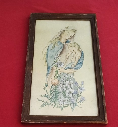 Altes madonnenbild maria mit - altes,