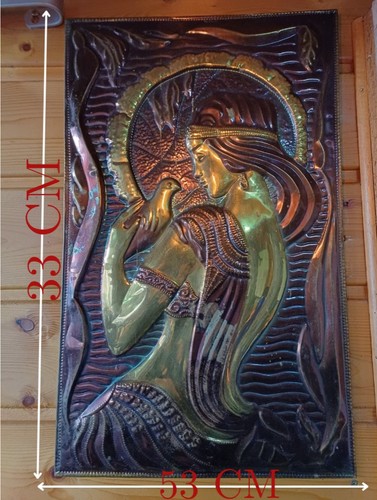 Getriebenes kupferbild mit - getriebenes,