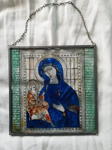 Hinterglasbild maria mit dem - maria,