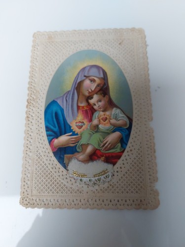 Heiligenbild mit spitze - heiligenbild,