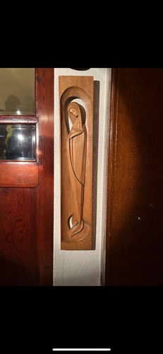 Wandbild madonna holz maria - holz,