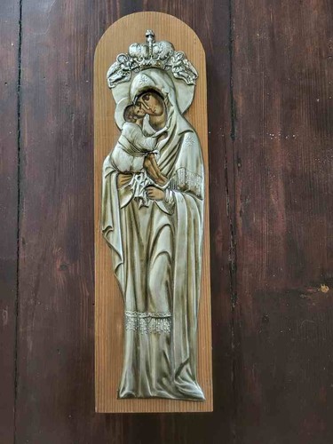 Altes wandbild maria holzbild - maria,