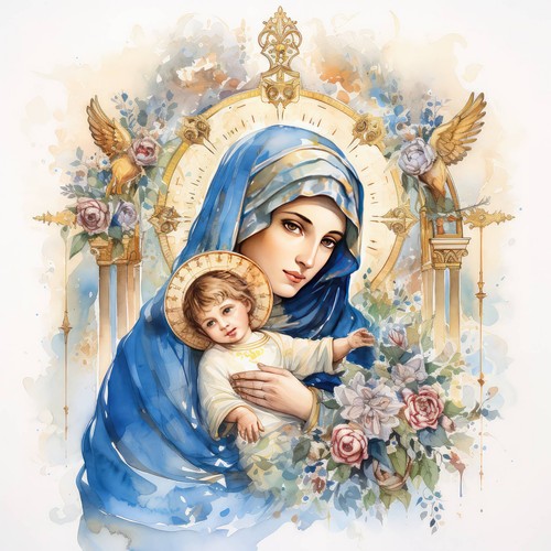 Wandbild maria madonna - wandbild,